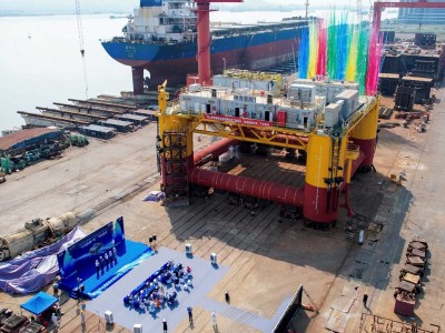 La Chine met &agrave; l'eau la premi&egrave;re plateforme semi-submersible de production d'hydrog&egrave;ne en mer