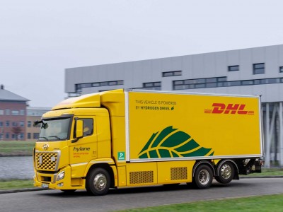 Aux Pays-Bas, DHL Freight explore le potentiel du camion hydrog&egrave;ne en conditions r&eacute;elles