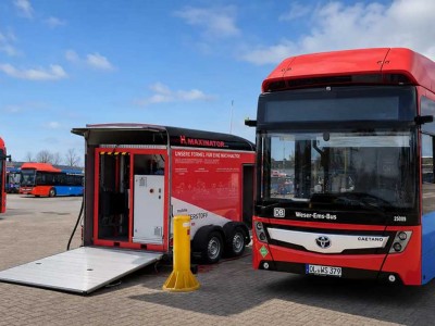En Allemagne, une station mobile permet d&eacute;j&agrave; &agrave; ces bus &agrave; hydrog&egrave;ne de rouler