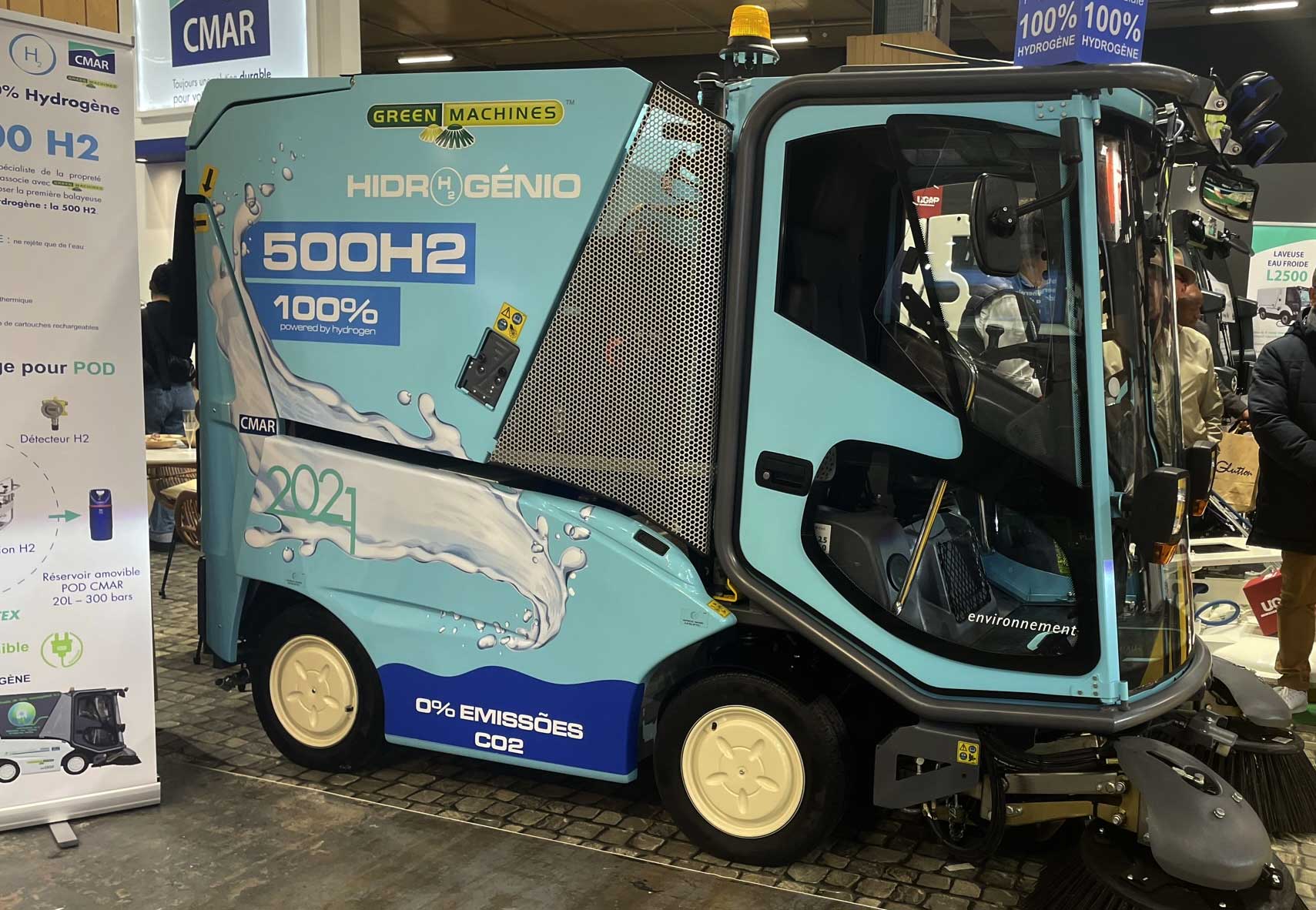 Green Machines présente sa balayeuse à hydrogène