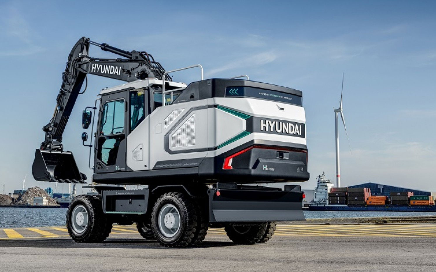 Hyundai HW155H : la pelle excavatrice à hydrogène primée à Bauma