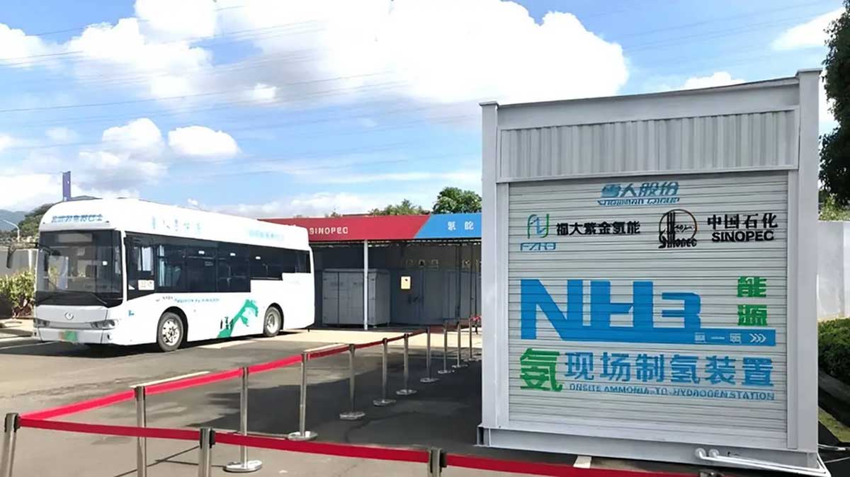 De l'ammoniac &agrave; l'hydrog&egrave;ne : la Chine inaugure une station-service d'un nouveau genre !
