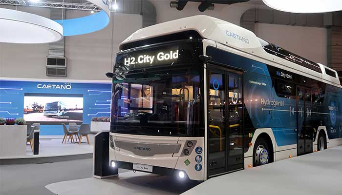Caetano détaille les caractéristiques de son premier bus à hydrogène