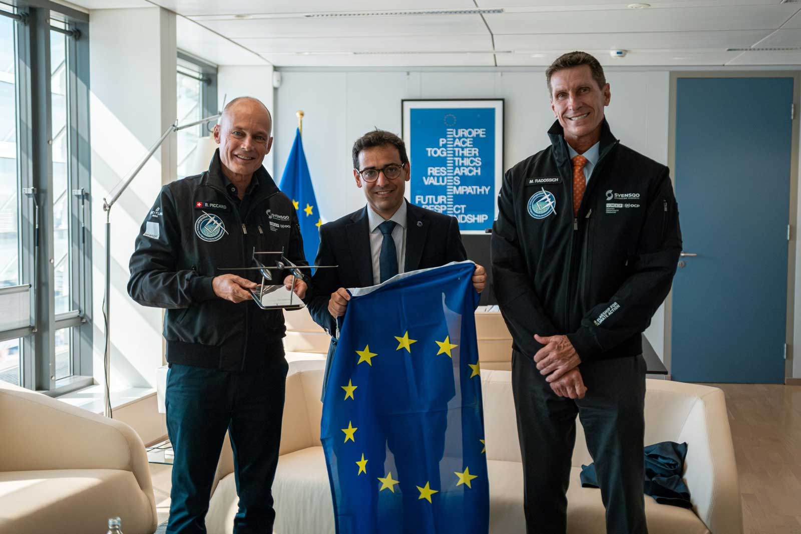 Climate Impulse : Bruxelles accorde son parrainage symbolique au tour du monde en avion hydrog&egrave;ne de Bertrand Piccard