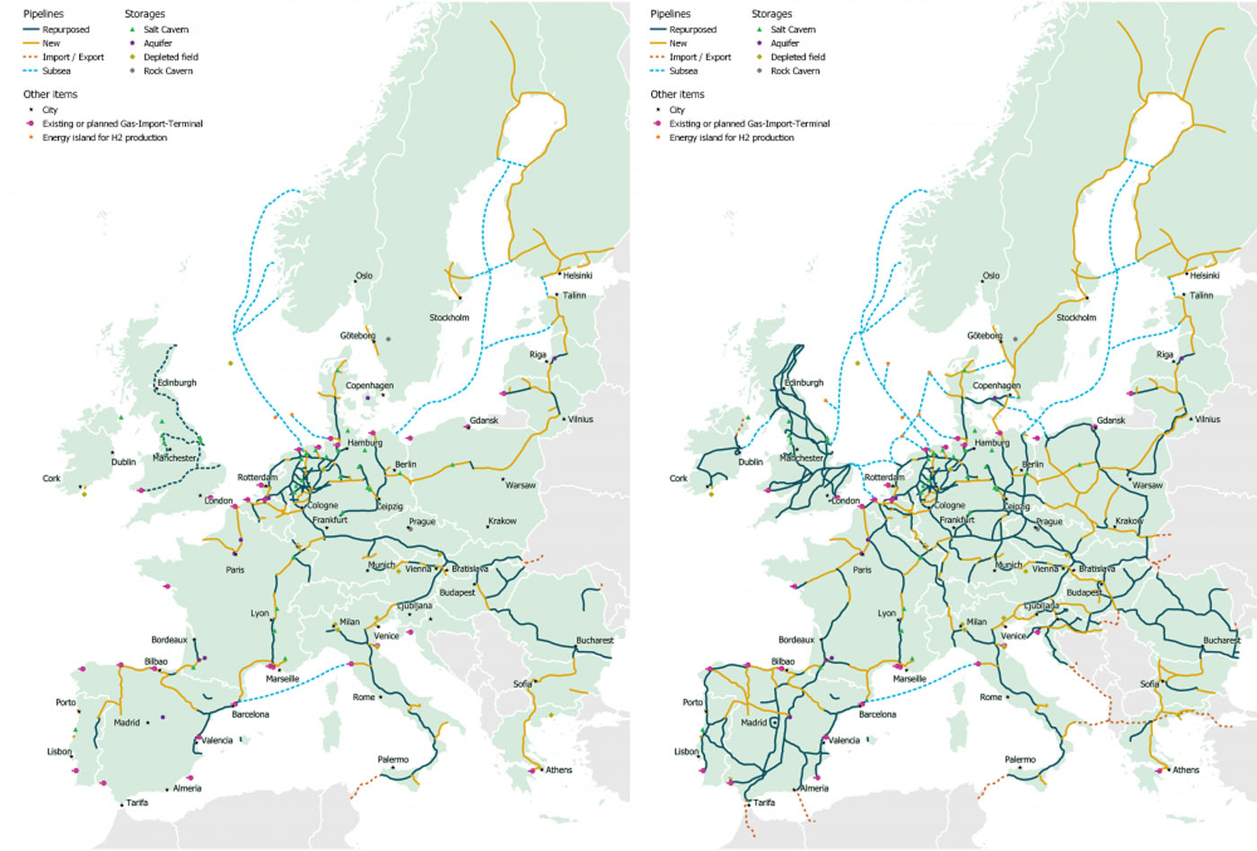 Hydrogène : l'EHB met à jour la carte du futur réseau européen