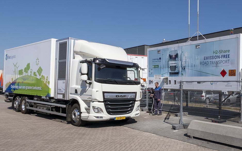 Pays-Bas : Le premier 27 tonnes à hydrogène prend la route