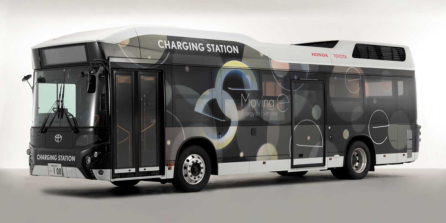 Toyota et Honda transforment un bus hydrogène en générateur électrique de secours