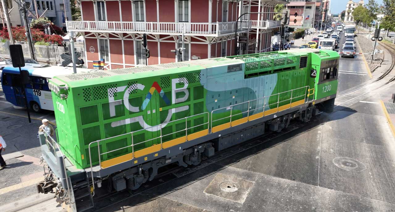 Le Chili inaugure sa premi&egrave;re locomotive &agrave; hydrog&egrave;ne vert