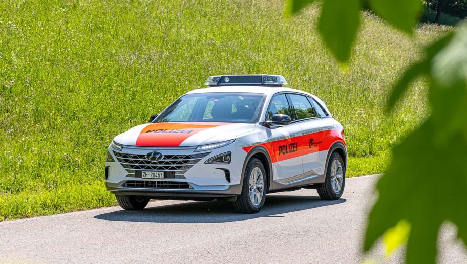 Hyundai Nexo : un SUV à hydrogène pour la police de Zurich