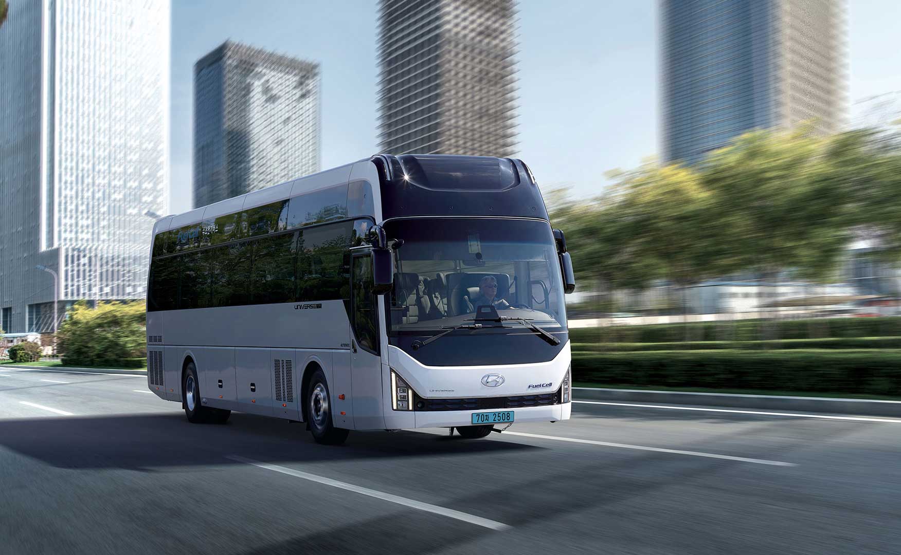 Autonomie record pour le nouvel autocar &agrave; hydrog&egrave;ne de Hyundai