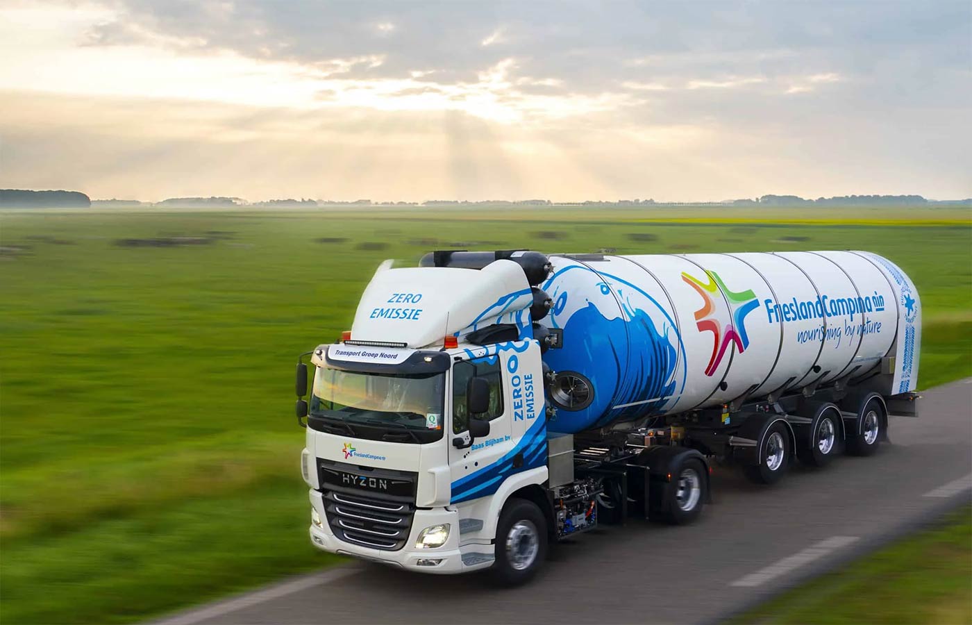 Ce camion de ramassage de lait carbure à l'hydrogène