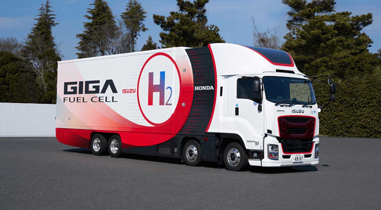 Le futur camion à hydrogène d'Isuzu roulera avec une pile Honda
