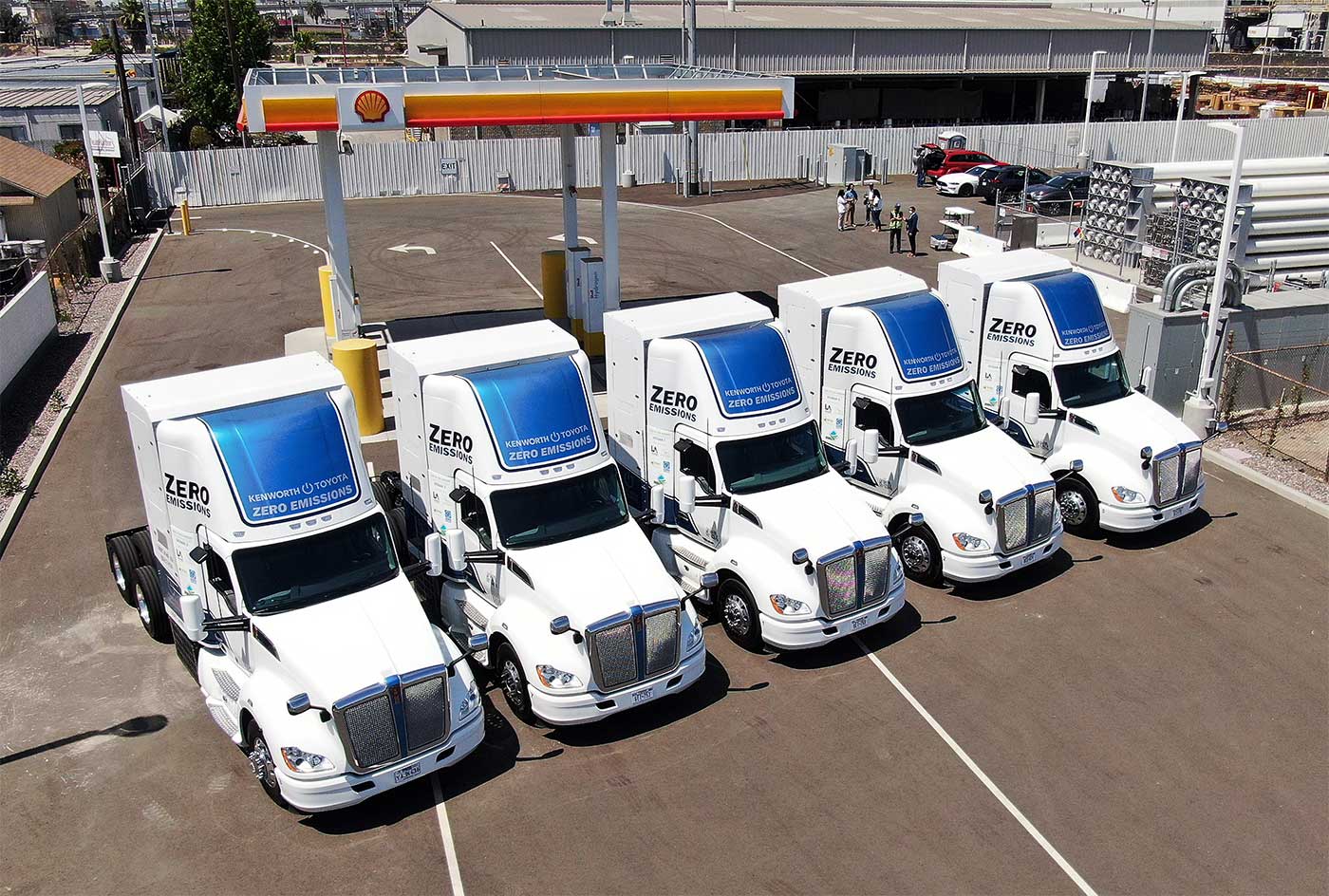Cinq poids lourds à hydrogène livrés au port de Los Angeles