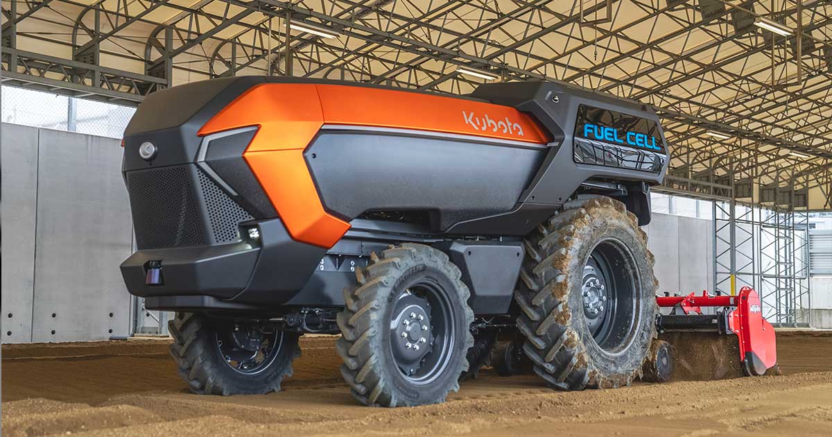 A hydrogène et sans pilote... Kubota imagine le tracteur du futur !