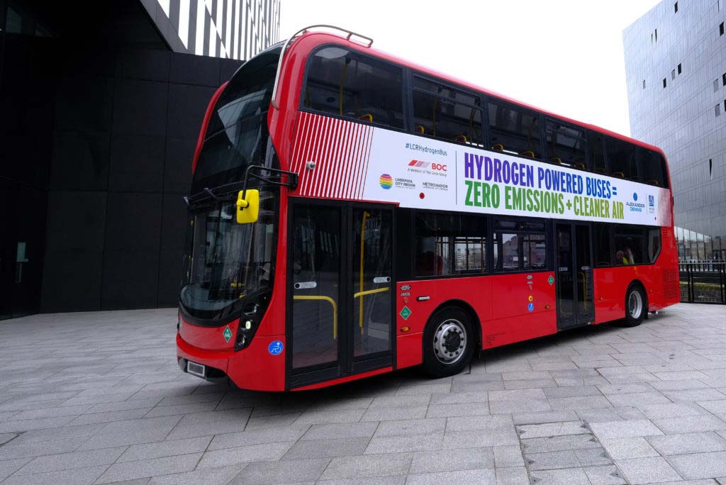 Bus à hydrogène : Liverpool débutera ses tests en 2020