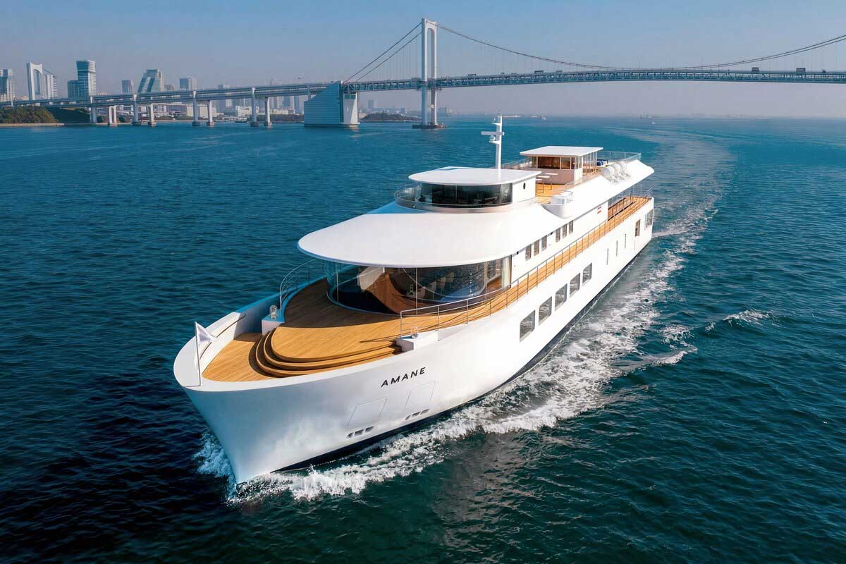 Con&ccedil;u avec Toyota, ce yacht &agrave; hydrog&egrave;ne de 48 m&egrave;tres naviguera dans la baie de Tokyo d&egrave;s 2027