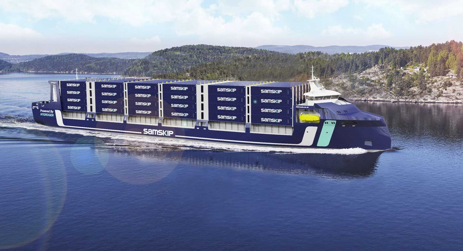 Le premier porte-conteneur à hydrogène courte distance entame sa construction