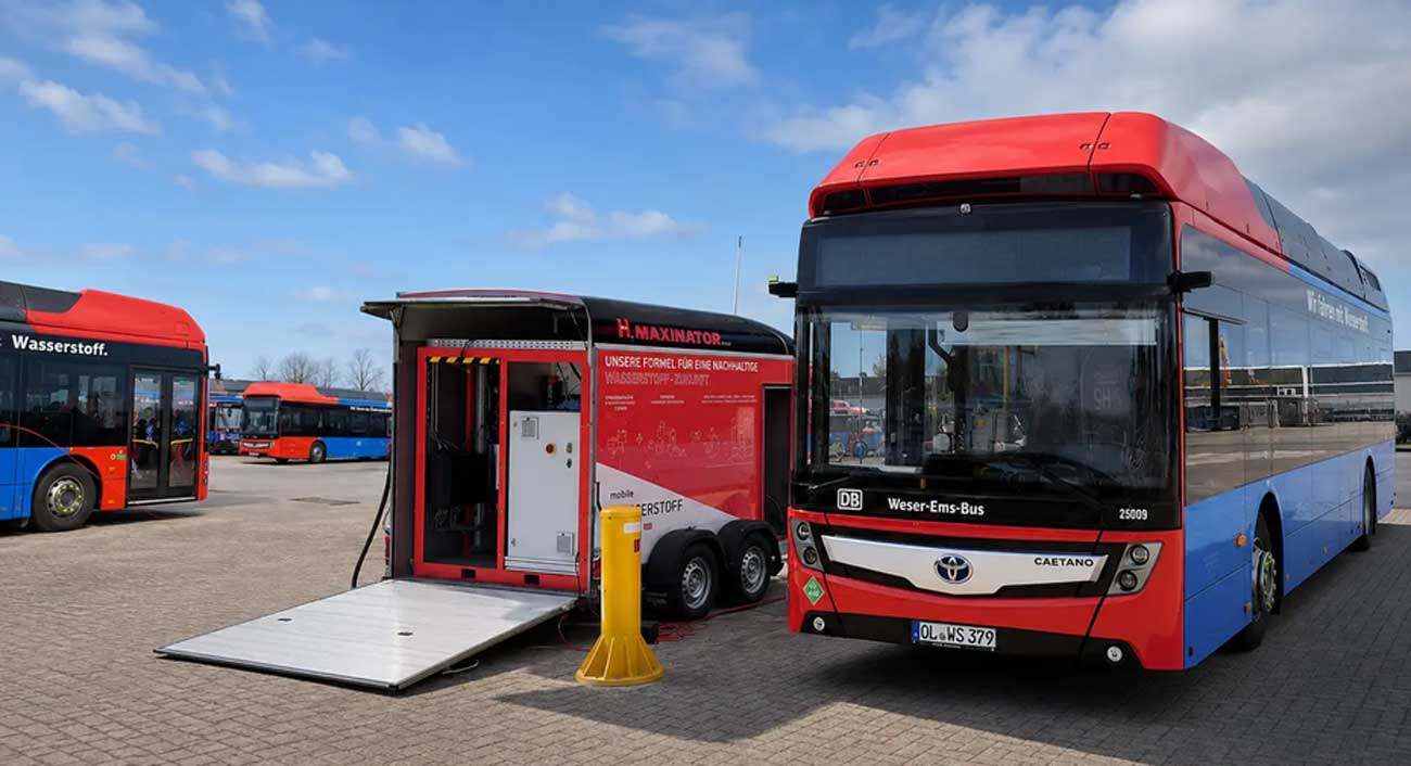 En Allemagne, une station mobile permet d&eacute;j&agrave; &agrave; ces bus &agrave; hydrog&egrave;ne de rouler