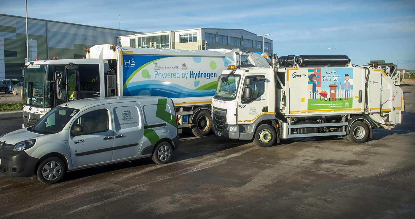 Diesel-hydrogène : des camions à moteurs dual-fuel pour Aberdeen